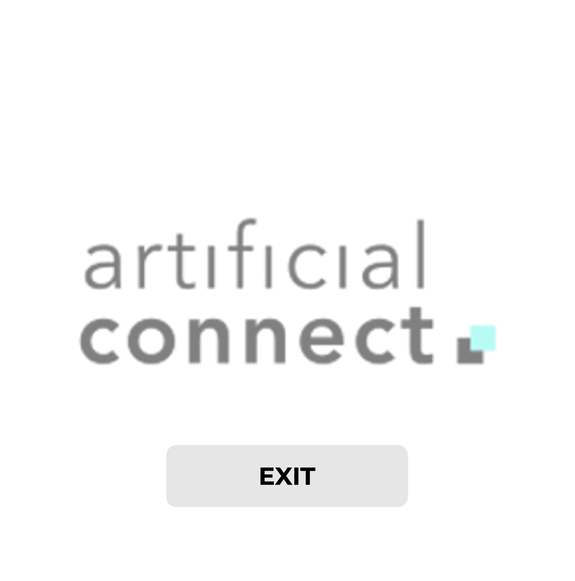 artificial connect Logo - exit